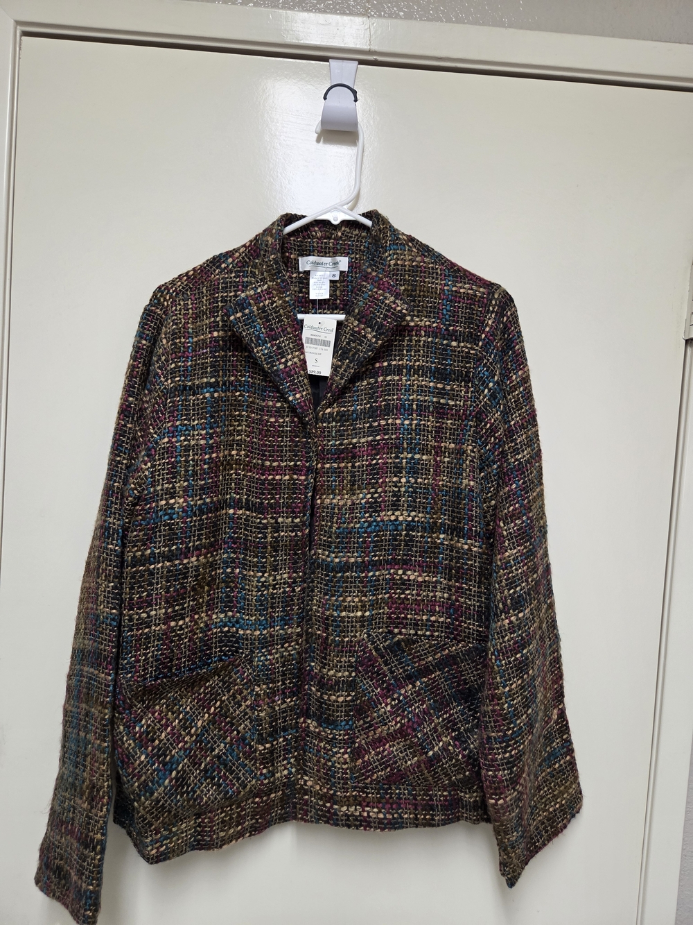 Vintage 90s Coldwater Creek Fall Boucle Tweed Jacket Size Small